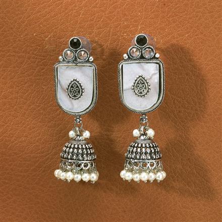 Jhumki With Oxidised Plating