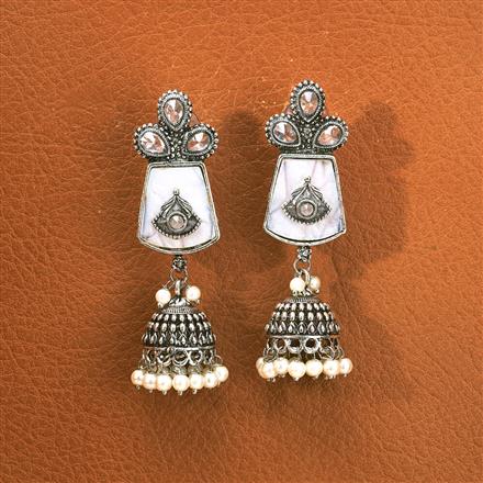 Moti Jhumki With Oxidised Plating