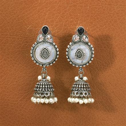 Jhumki With Oxidised Plating