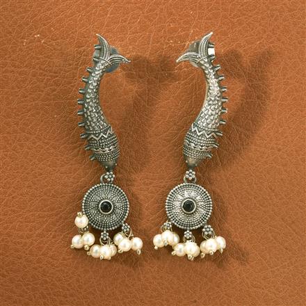 Classic Earring With Oxidised Plating