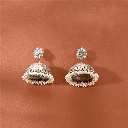 Oxidised Jhumki With 2 Tone Plating