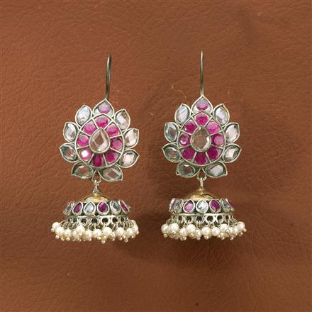 Oxidised Jhumki With 2 Tone Plating