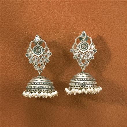 Jhumki With Oxidised Plating
