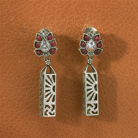 Classic Earring With Oxidised Plating