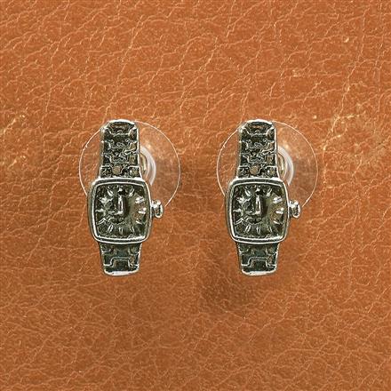 Delicate Earring With Oxidised Plating
