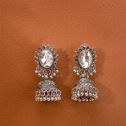 Jhumki With Oxidised Plating