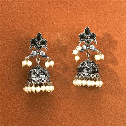 Jhumki With Oxidised Plating