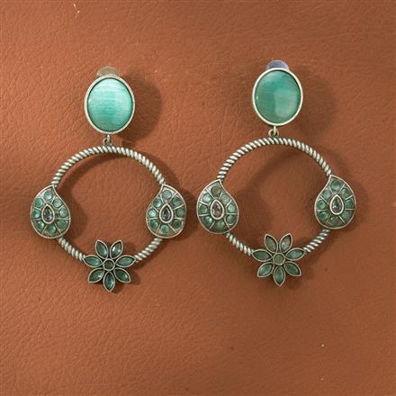 Classic Earring With Oxidised Plating