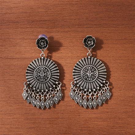 Classic Earring With Oxidised Plating