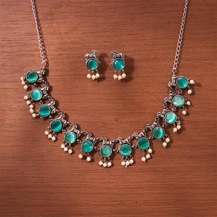 Classic Necklace With Oxidised Plating