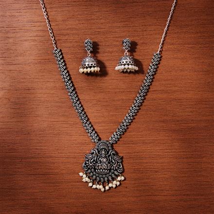 Temple Necklace With Oxidised Plating
