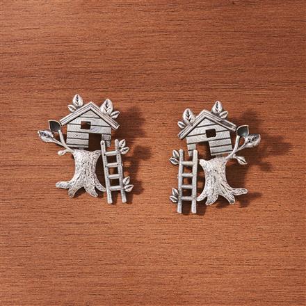 Classic Earring With Oxidised Plating