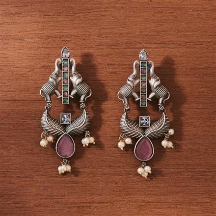 Trendy Earring With Oxidised Plating