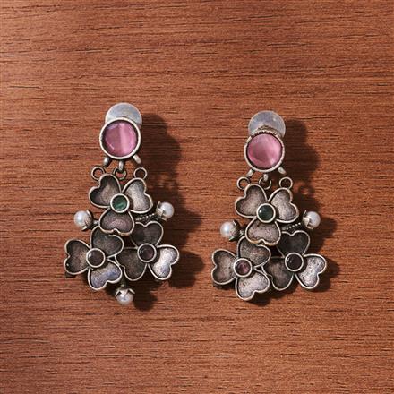 Classic Earring With Oxidised Plating