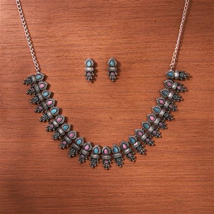 Classic Necklace With Oxidised Plating