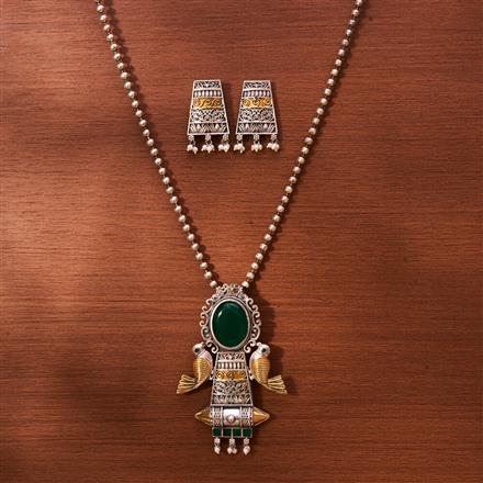 Oxidised Stone Shishful With 2 Tone Plating