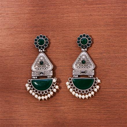 Classic Earring With Oxidised Plating