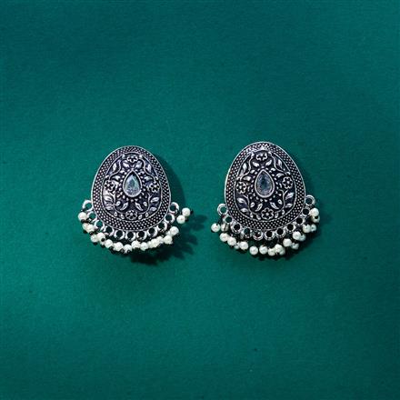Classic Earring With Oxidised Plating
