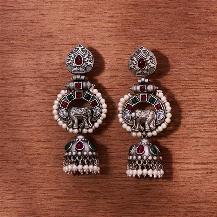 Moti Jhumki With Oxidised Plating