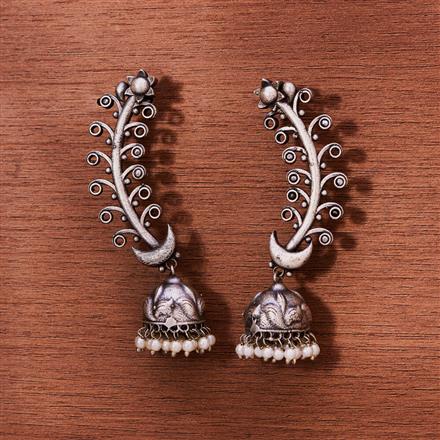 Jhumki With Oxidised Plating