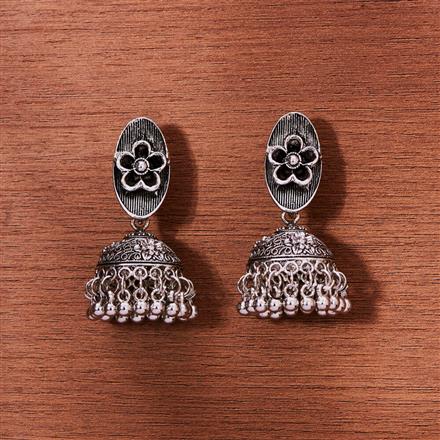 Jhumki With Oxidised Plating