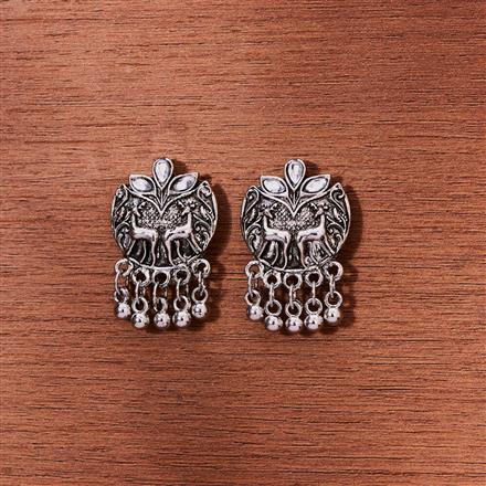 Delicate Earring With Oxidised Plating