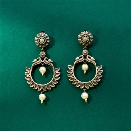 Delicate Earring With Oxidised Plating