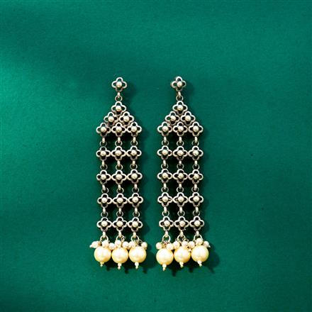 Delicate Earring With Oxidised Plating