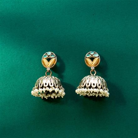 Oxidised Jhumki With 2 Tone Plating