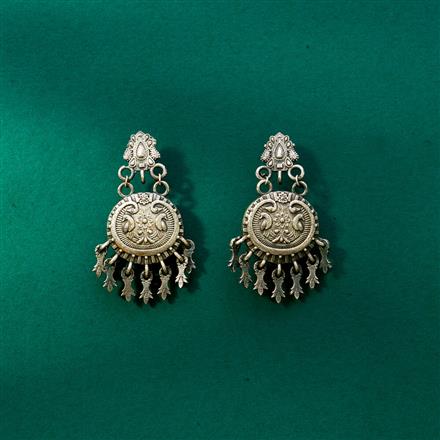 Delicate Earring With Oxidised Plating