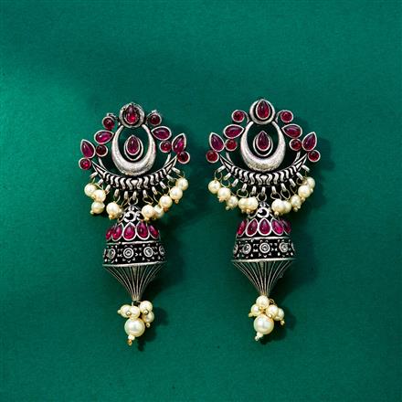 Classic Earring With Oxidised Plating