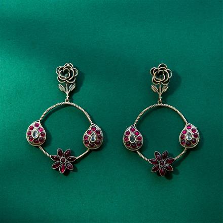 Delicate Earring With Oxidised Plating