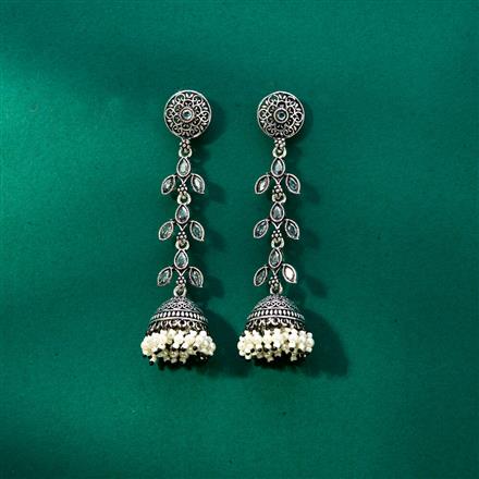 Jhumki With Oxidised Plating