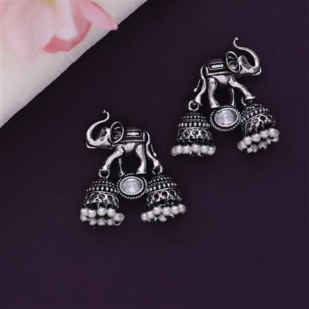 Jhumki With Oxidised plating