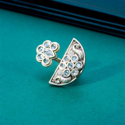 Adjustable Ring With Oxidised Plating