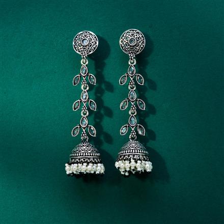 Jhumki With Oxidised Plating