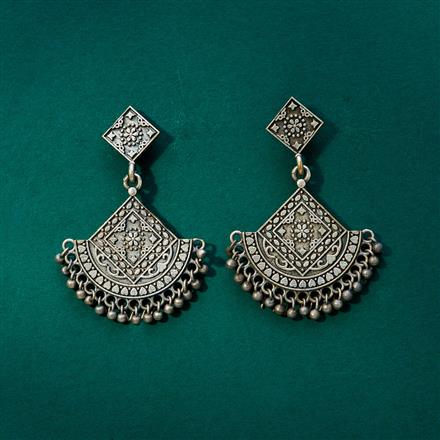 Classic Earring With Oxidised Plating