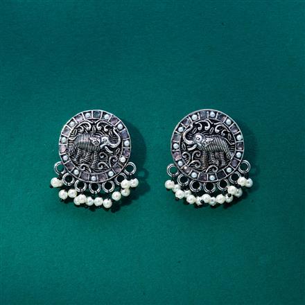 Classic Earring With Oxidised Plating