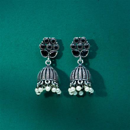 Jhumki With Oxidised Plating