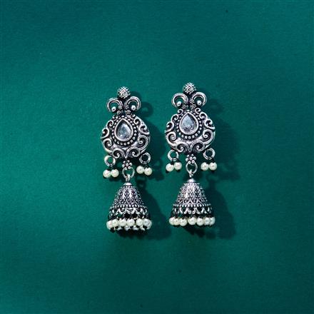 Jhumki With Oxidised Plating