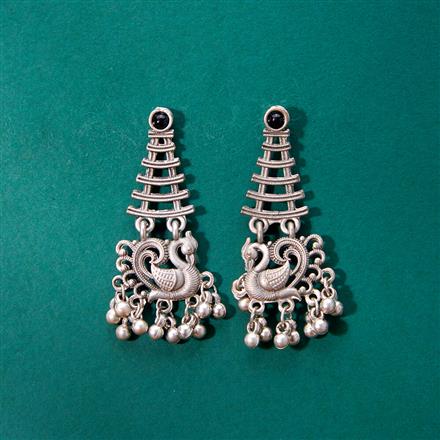 Classic Earring With Oxidised Plating