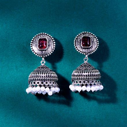 Jhumki With Oxidised Plating