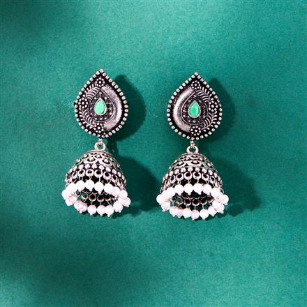 Jhumki With Oxidised Plating