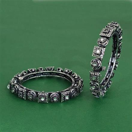 Openable Bangles With Oxidised Plating