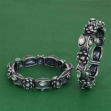Openable Bangles With Oxidised Plating
