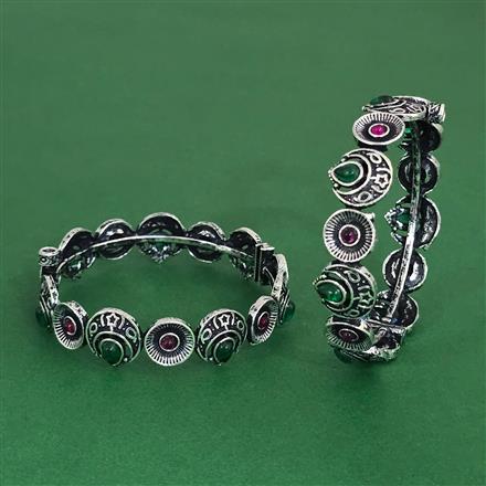 Openable Bangles With Oxidised Plating