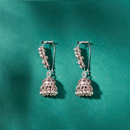 Jhumki With Oxidised Plating