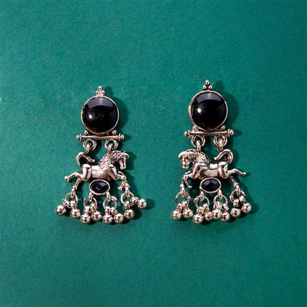 Classic Earring With Oxidised Plating
