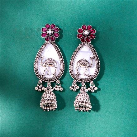 Jhumki With Oxidised Plating