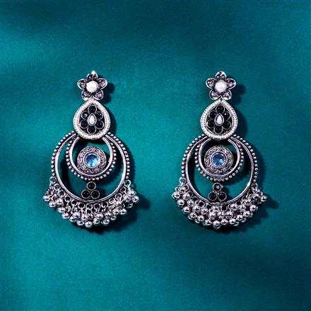 Classic Earring With Oxidised Plating